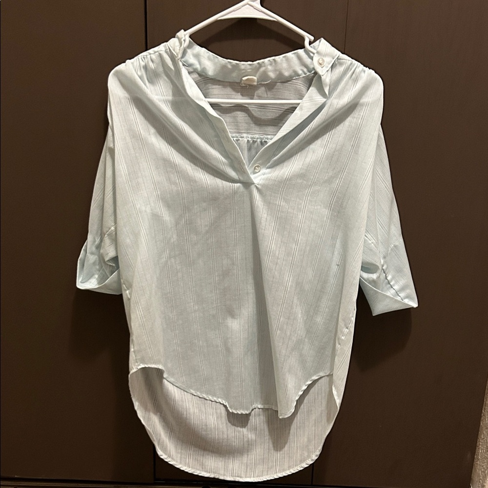 Elegant Light Blue Women's Top